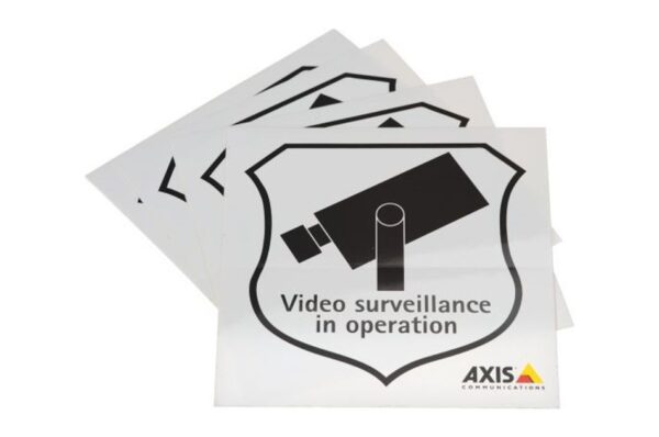 Aufkleber, Axis Kamera Bild, Text: "Video surveillance in operation", 10 Stück