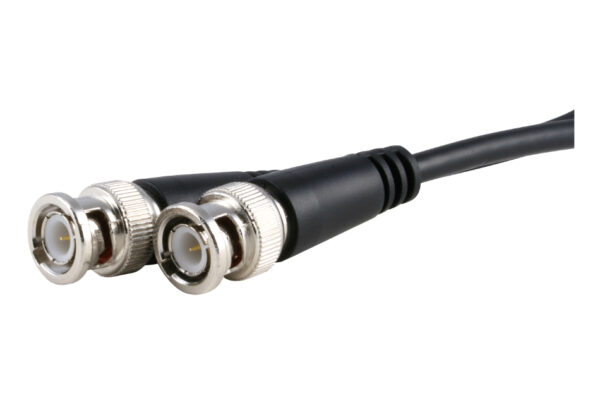 Videokabel mit 2 x BNC-Stecker 1m, 75 Ohm, schwarz