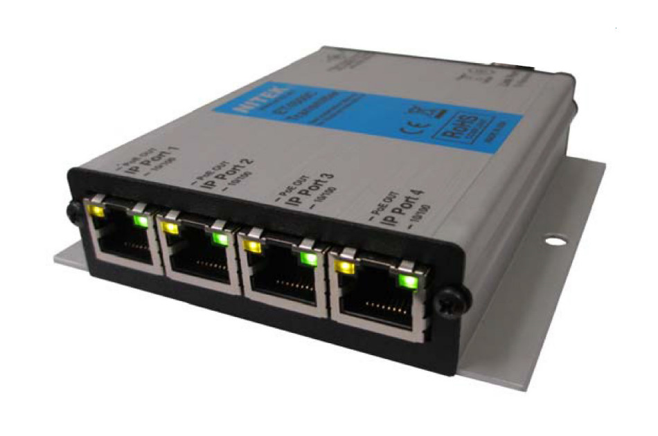 Ethernet, PoE Extender, UTP, 4 Port, Erweiterung um 600m, Transmitter