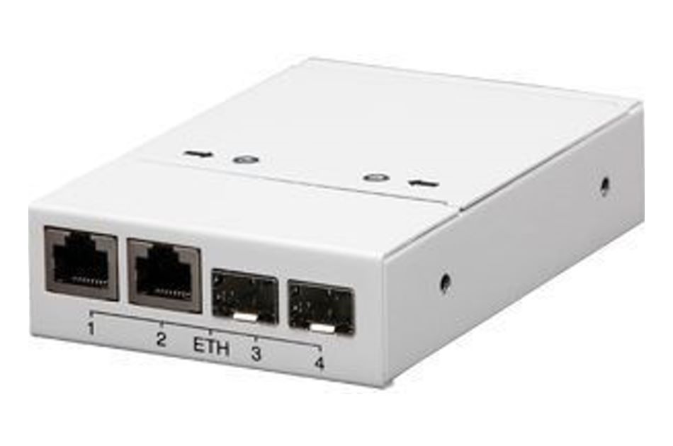 Medienkonverter Switch, für Axis Q6055-C, 2x RJ45, 2x SFP, 2x I/O, 24VDC