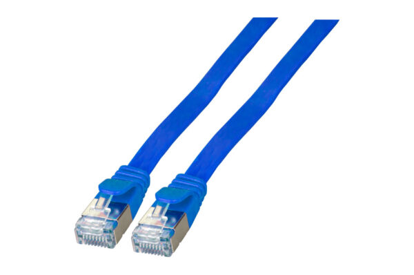 RJ45 Flachpatchkabel U/FTP, Cat 6, 0,25m, blau