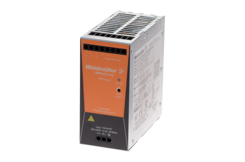 Versorgungsnetzteil, 56VDC, 5A, 240W, 100-240 VAC, DIN Rail Montage