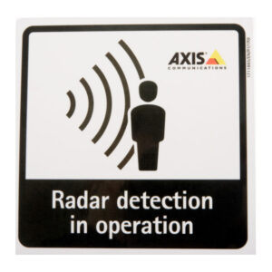 Radarüberwachungs Aufkleber, Axis branded, "Radar detection in operation", 10 Stück