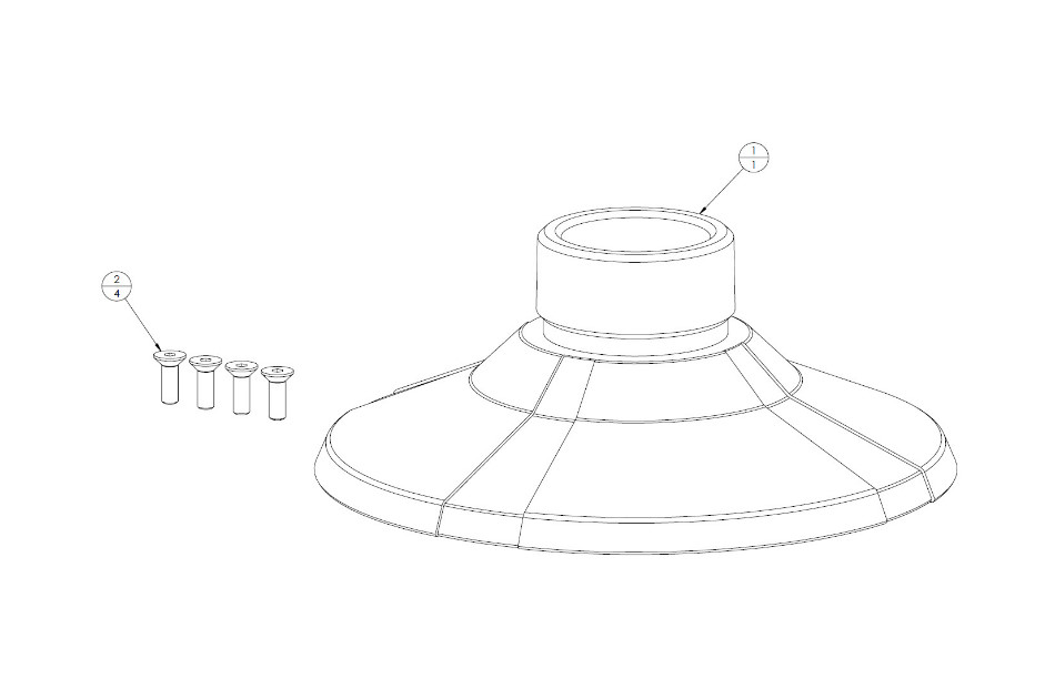 Pendant Mount Shroud Kit, für FLIR SAROS