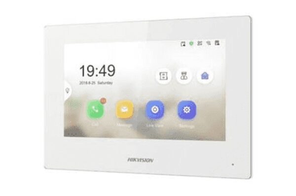 Netzwerk Innensprechstelle, 7" Touchscreen, WLAN, TF Card, 8x AlarmIn, 2x AlarmOut, weiß