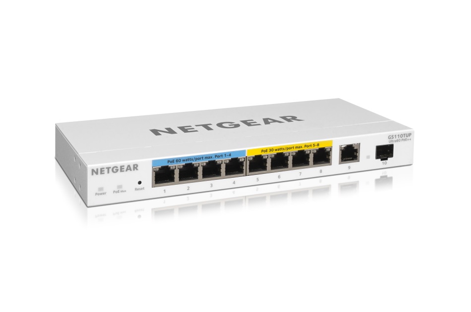 Gigabit Switch, 10 Ports, smart managed, PoE++, 240W, 2x Gigabit Fiber, Layer2+