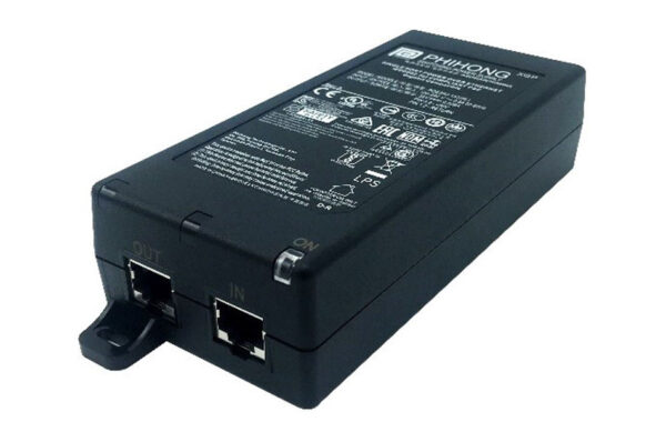 PoE Midspan, 1 Port, IEEE802.3at, Gigabit, 30W, geschirmt, C14, 100-240VAC