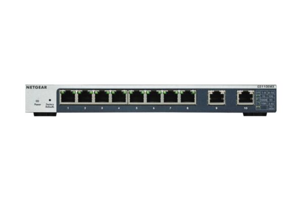 Smart managed Plus Switch 8 Ports, 2 Uplinks, Lüfterlos, Web Managed, VLAN