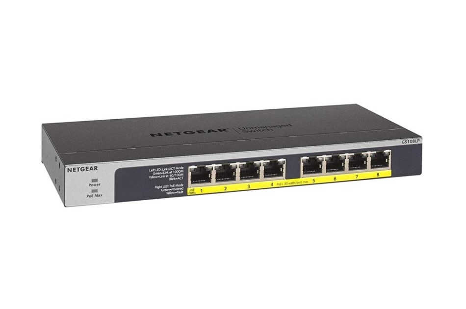 Gigabit Switch, 8 Ports, unmanaged, PoE, 60W, lüfterlos