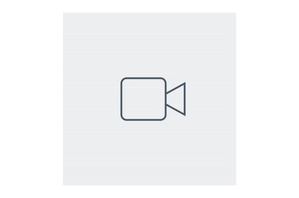 Video-Kamera-Symbol auf grauem Hintergrund.