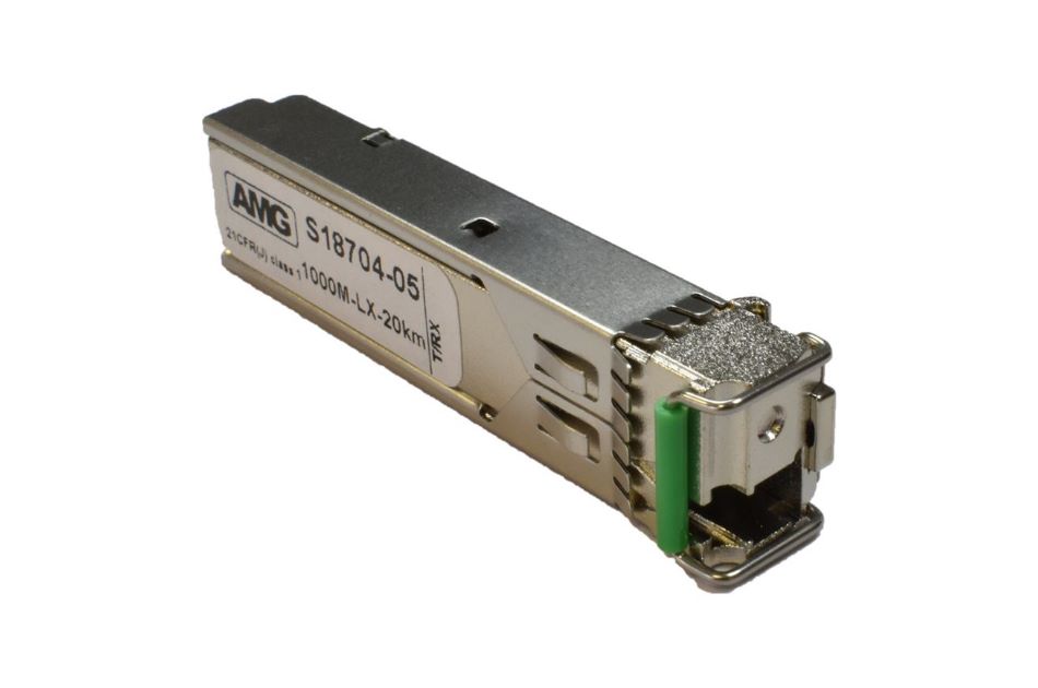 SFP, 1Gb/s, Einfaser, Singlemode, 20km Reichweite (Tx: 1550 nm, Rx: 1310 nm), LC