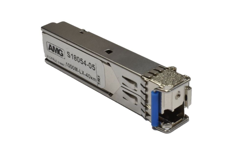 SFP, 1Gb/s, Einfaser, Singlemode, 40km Reichweite (Tx: 1310 nm, Rx: 1550 nm), LC