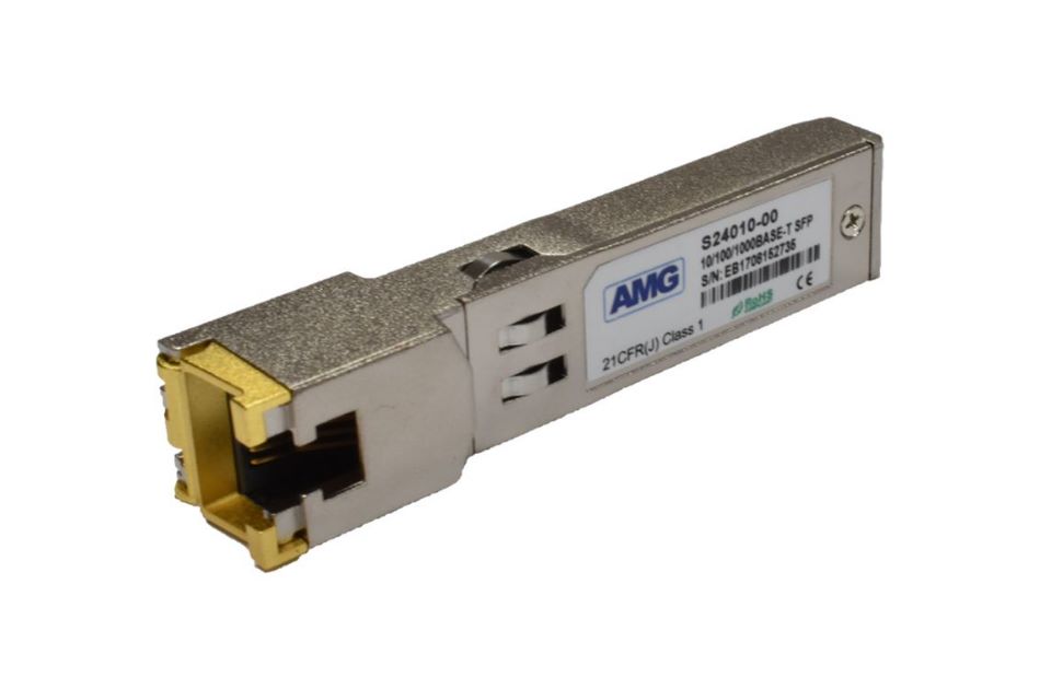 Ethernet SFP Transceiver, 10/100/1000 BASE-T, RJ45, 0°C bis 70°C Betriebstemperatur