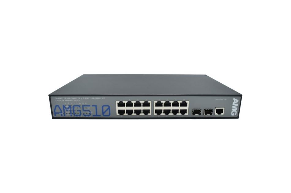 Managed Switch, 16 x 1GBT RJ45 , 2 x 100/1000FX SFP Slots