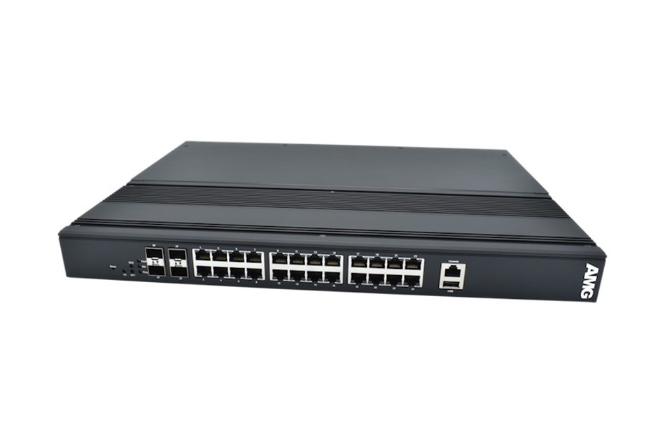 Industrieller managed Switch, 24 x 10/100/1000BT 30W POE, 4 x 100/1000FX SFP Slots