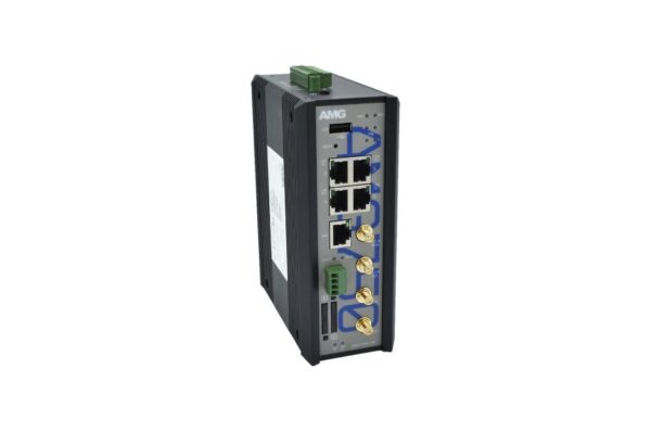 Industrieller Managed 4G Router, 5 x 10/100/1000BT, 4 x 30W PoE, WLAN, RS232/485