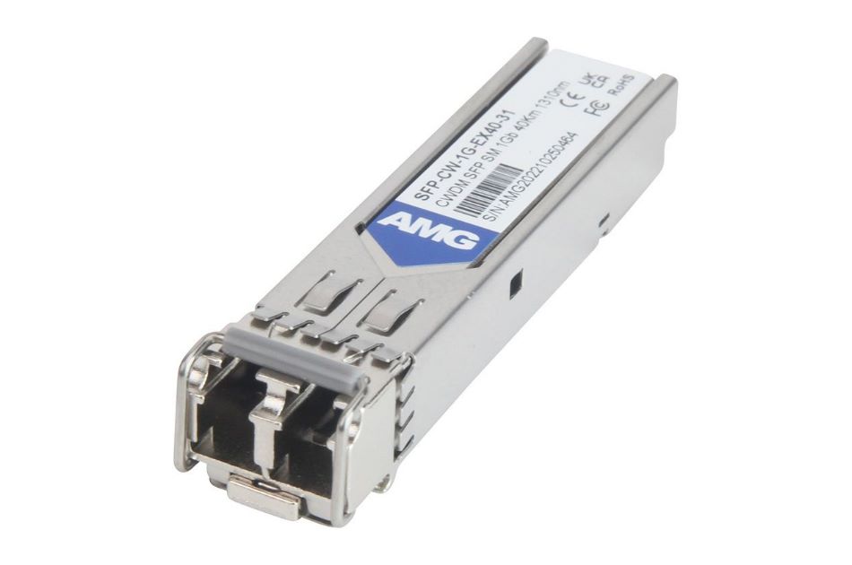 SFP, 1Gb/s, Doppelfaser, Singlemode, 40km Reichweite Tx/Rx: 1310nm, LC, DDM, DWDM