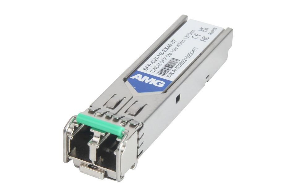 SFP, 1Gb/s, Doppelfaser, Singlemode, 40km Reichweite Tx/Rx: 1370nm, LC, DDM, DWDM