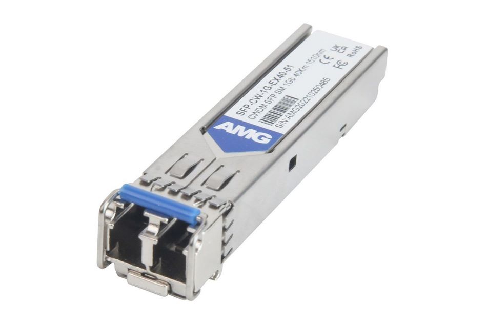 SFP, 1Gb/s, Doppelfaser, Singlemode, 40km Reichweite Tx/Rx: 1510nm, LC, DDM, DWDM