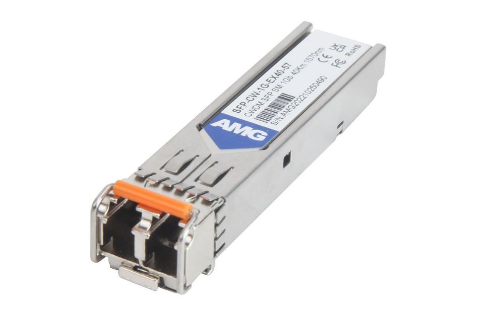 SFP, 1Gb/s, Doppelfaser, Singlemode, 40km Reichweite Tx/Rx: 1570nm, LC, DDM, DWDM