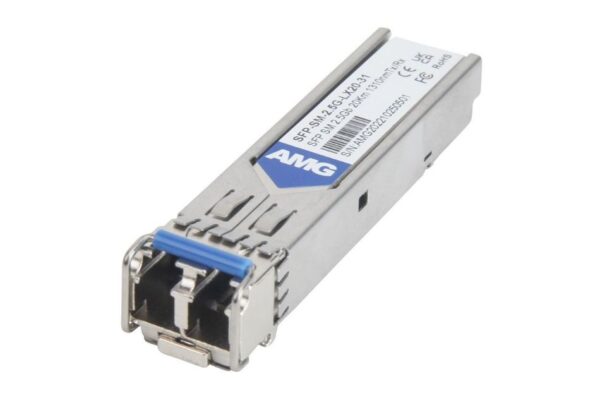 SFP, 2.5Gb/s, Doppelfaser, Singlemode, 20km Reichweite Tx/Rx: 1310nm, LC, DDM