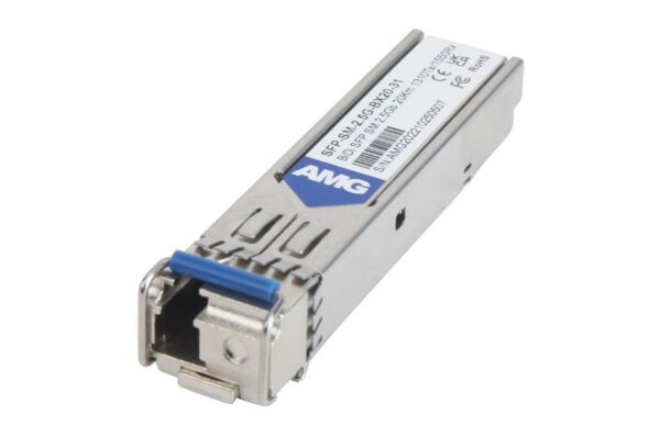 SFP, 2.5Gb/s, Einzelfaser, LC, Singlemode, 20km Reichweite Tx: 1310nm, Rx: 1550nm, DDM