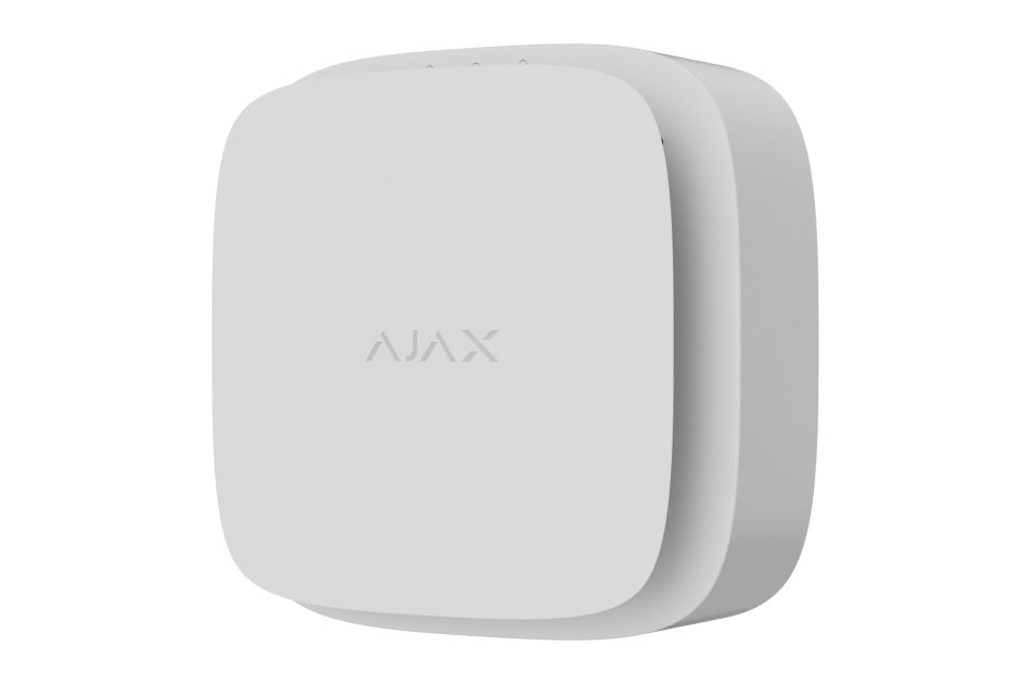 weiß, Brandmelder mit CO-Sensor, drahtlos austauschbare Batterie für Ajax Hub/Hub2/Hub Plus/Hub Hybrid