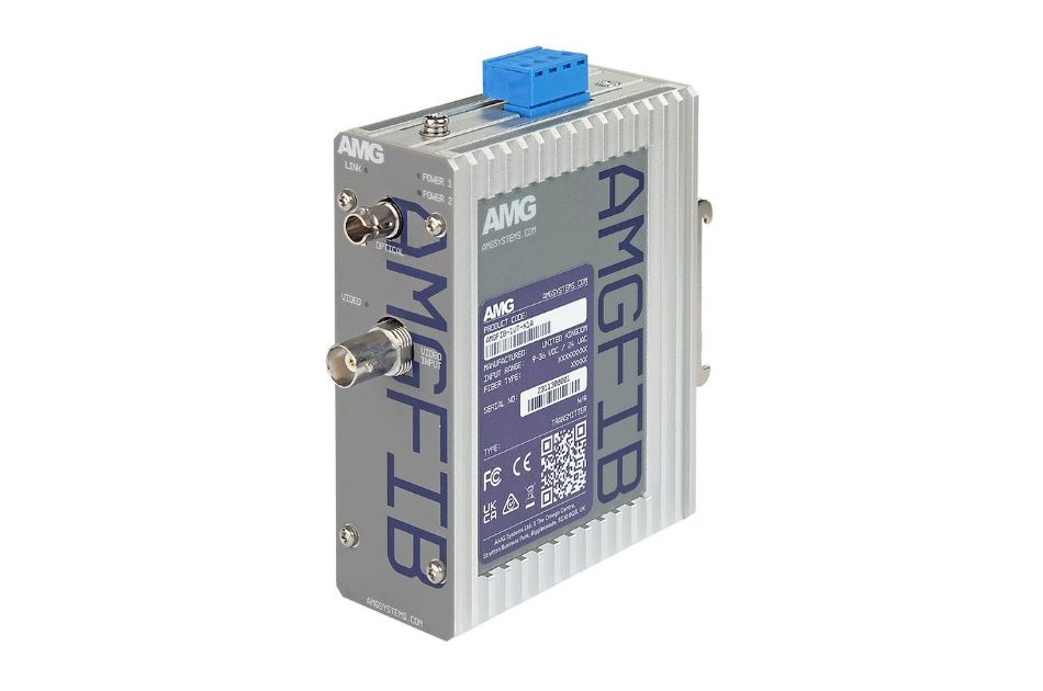 Industrieller 1-Kanal CVI/TVI/AHD/CVBS Video Transmitter, Singlemode 20 km, 1 Faser, 1310nm ST Connector, 12-36 VDC / 24 VAC Eingangsspannung